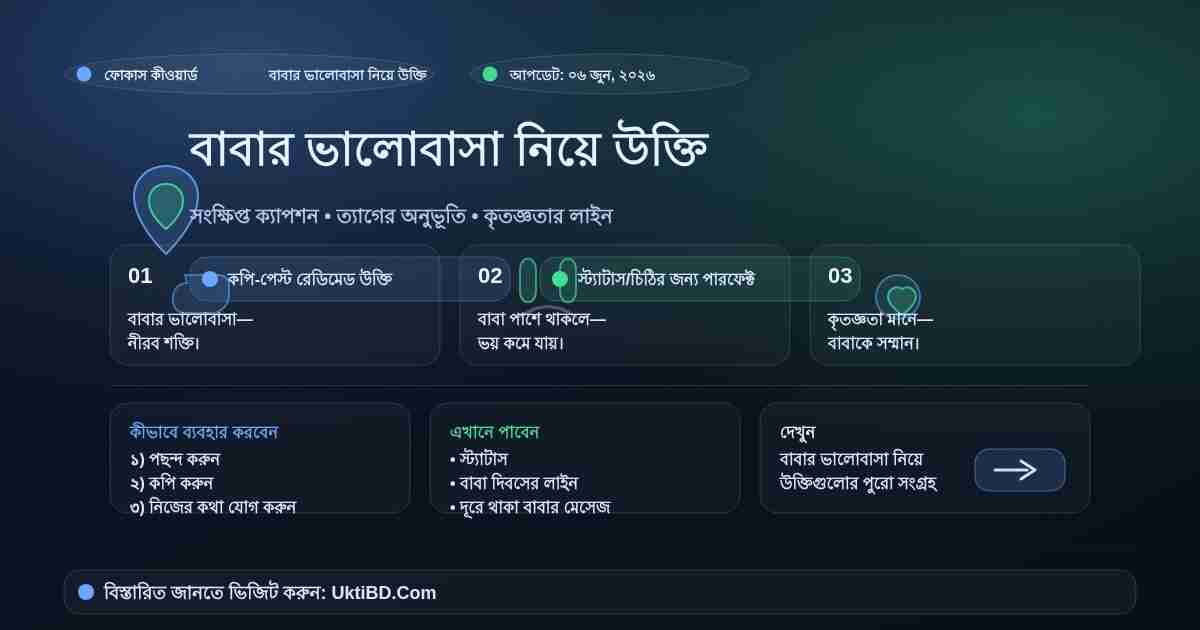 বাবার ভালোবাসা নিয়ে উক্তি
