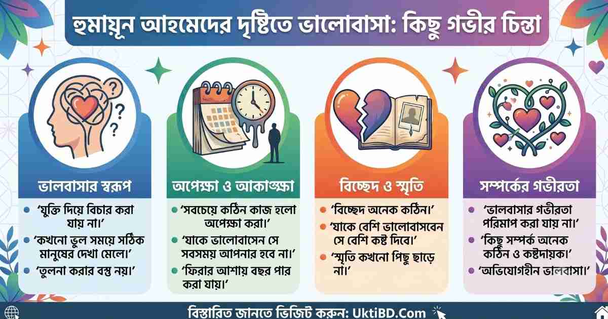 হুমায়ূন আহমেদের ভালোবাসার উক্তি